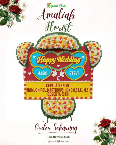 Papan Bunga Pernikahan Tabir Timur